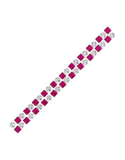 FIXO ROLLO ADHESIVO BRILLO DECORACION 1.8X100 ROSA+BLANCO - 68070008