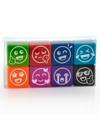 OFFICE BOX SELLOS DE MOTIVACIÓN VIVES 2,5X2,5CM COLORES SURTIDOS PACK 8 UD 0607