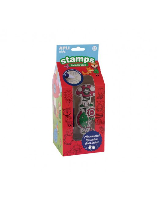 APLI KIDS 6 SELLOS BORRABLE+ROTULADOR BOSQUE MAGICO - 16814