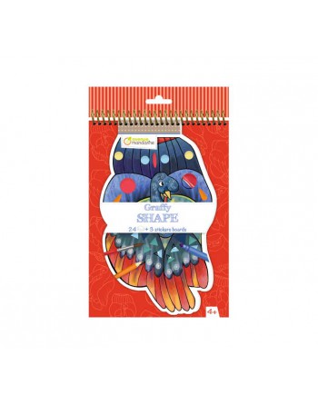 MANDARINE BLOC COLOREAR MANDARINE GRAFFY+STICK. PAJAROS - GY073C