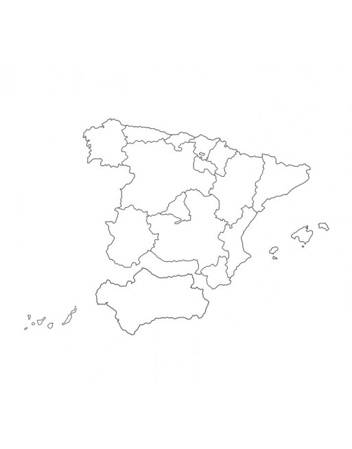 NIEFENVER MAPA ESPAÑA GIGANTE 71X62CM - 1100112