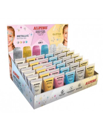 ALPINO MAQUILLAJE TRANSPARENTE EN TUBO EFECTO GLITTER GE+MATELL SURTIDO - DL000600