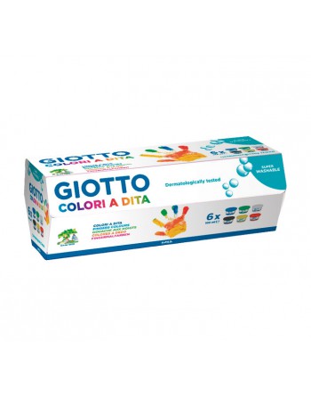 GIOTTO ESTUCHE 6 BOPINTURA DEDOS 100ML SURTIDO - F534100