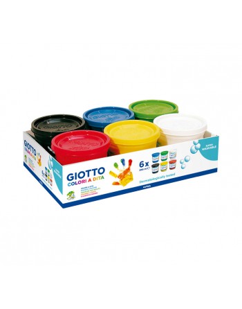 GIOTTO ESTUCHE 6 BOPINTURA DEDOS 200ML SURTIDO - F535000
