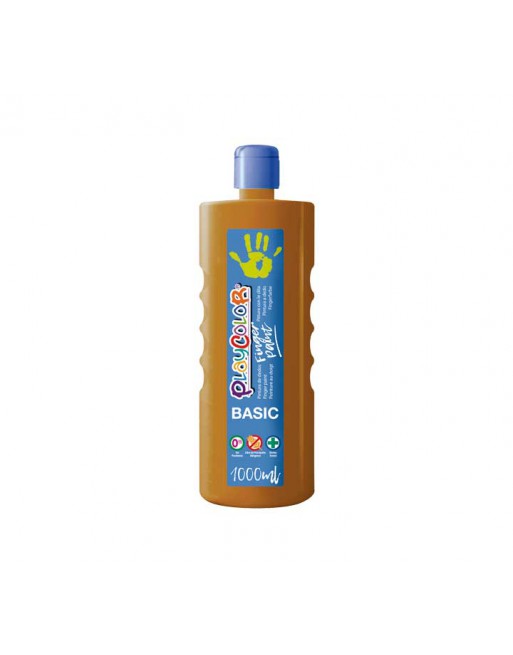 PLAYCOLOR BOTELLA ERGONOMICO PINTURA DEDOS 1000ML MARRON - 17861