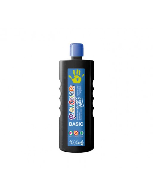 PLAYCOLOR BOTELLA ERGONOMICO PINTURA DEDOS 1000ML NEGRO - 17871