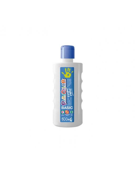 PLAYCOLOR BOTELLA ERGONOMICO PINTURA DEDOS 500ML BLANCO - 17701