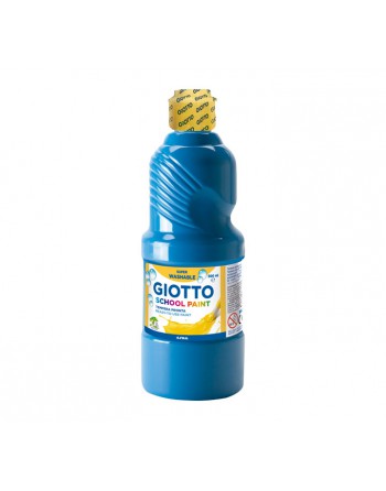 GIOTTO BOTE TEMPERA 500ML LAVABLE AZUL CYAN - F535315