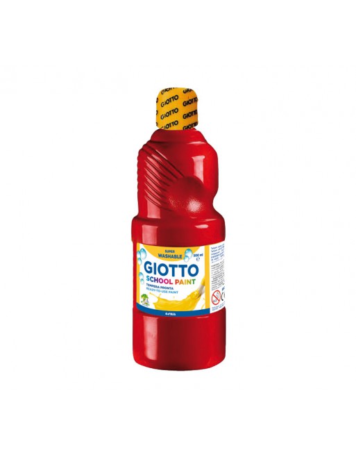 GIOTTO BOTE TEMPERA 500ML LAVABLE BERMELLON - F535307