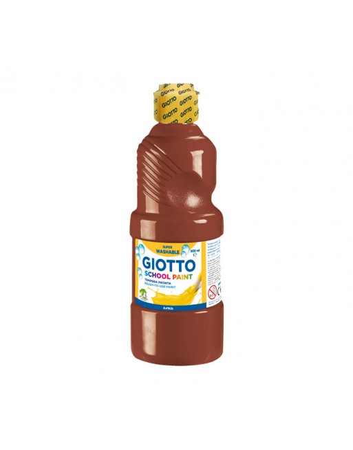 GIOTTO BOTE TEMPERA 500ML LAVABLE MARRON - 535328