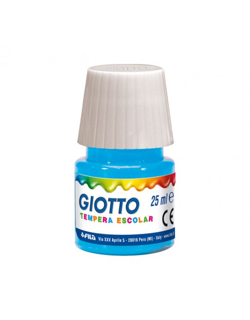 GIOTTO BOTE TEMPERA ESCOLAR 25ML CIAN - 356915