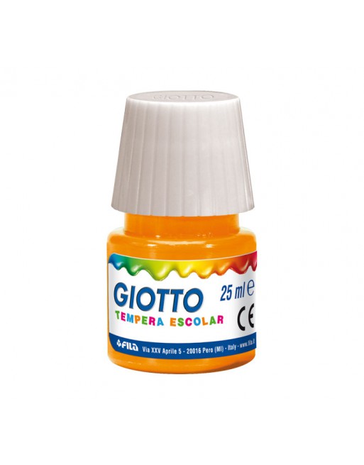 GIOTTO BOTE TEMPERA ESCOLAR 25ML NARANJA - F356905