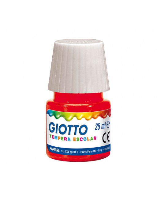 GIOTTO BOTE TEMPERA ESCOLAR 25ML ROJO - 356907