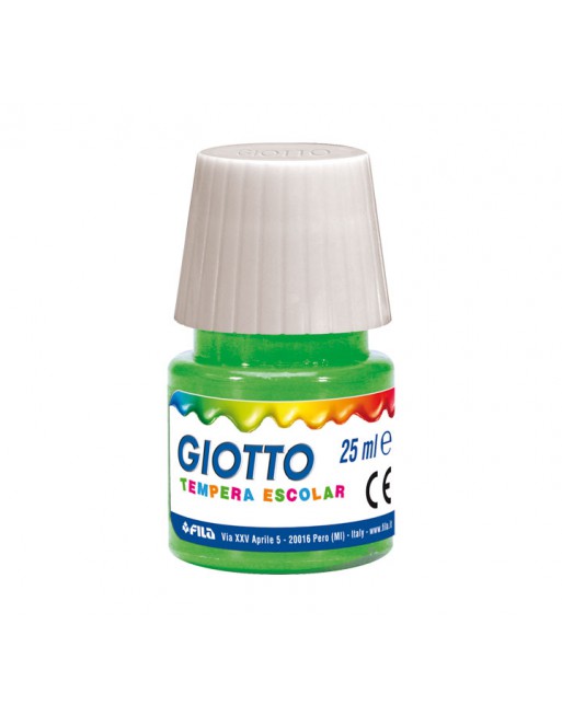 GIOTTO BOTE TEMPERA ESCOLAR 25ML VERDE - F356912