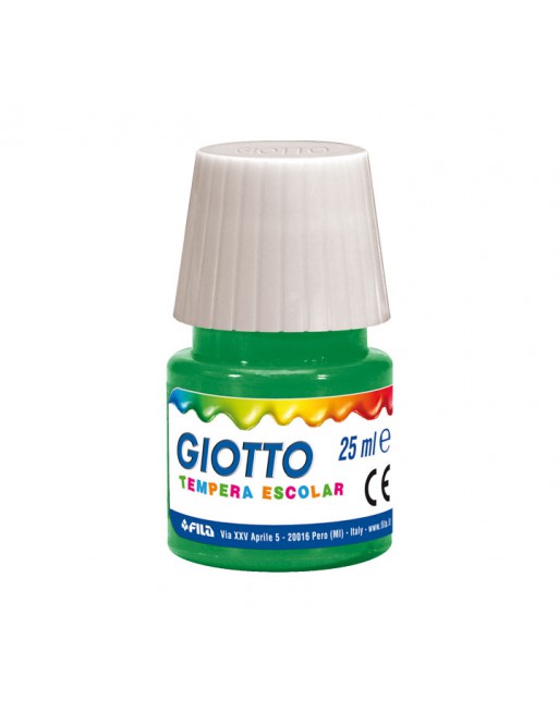 GIOTTO BOTE TEMPERA ESCOLAR 25ML VERDE ESMERALDA - 356913