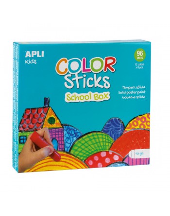 APLI TEMPERA SOLIDA EN BARRA TIPO STICK CLASS PACK 96 UNIDADES SURTIDOS - 14850