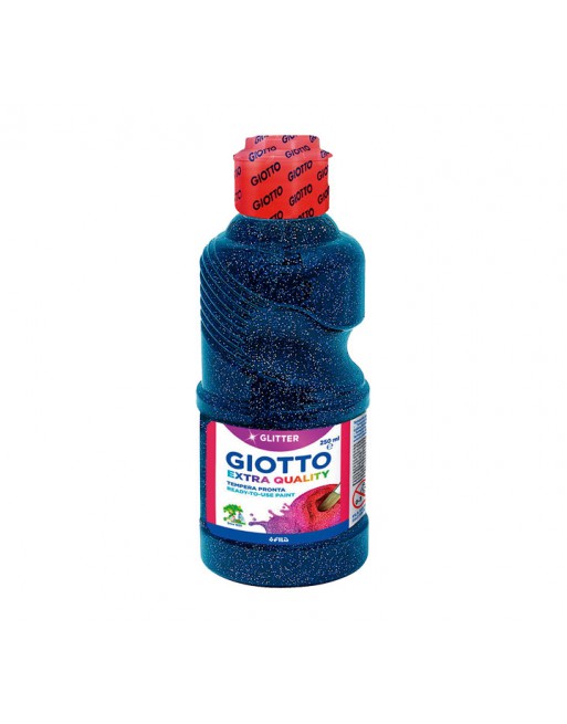 GIOTTO BOTE TEMPERA 250ML PURPURINA GLITTER AZUL OSCURO - 531208