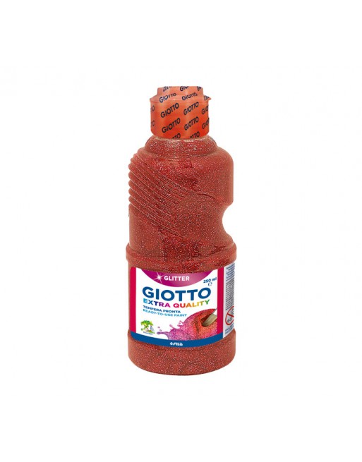 GIOTTO BOTE TEMPERA 250ML PURPURINA GLITTER ROJO - 531206