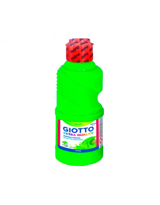 GIOTTO BOTE TEMPERA FLUORESCENTE VERDE 250ML - F531102