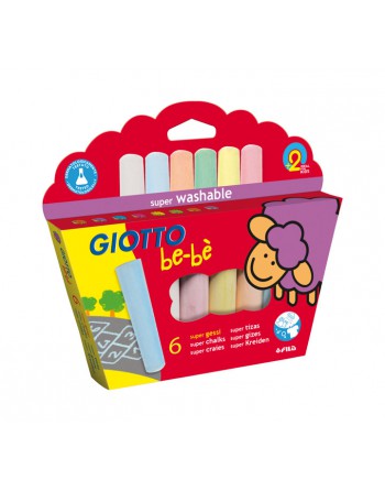 GIOTTO ESTUCHE 6 SUPER TIZAS BE-BE SURTIDO - F467300
