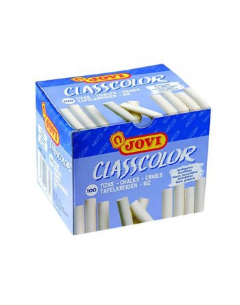 JOVI TIZAS CLASSCOLOR SCHOOL ANTIPOLVO 80MM BLANCO CAJA 100 UD 1100