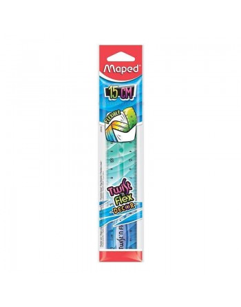 MAPED REGLA FLEXIBLE TWIST 15 CM BLISTER DECOR 279115