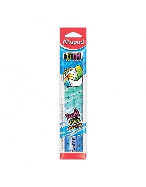 MAPED REGLA FLEXIBLE TWIST 15 CM BLISTER DECOR 279115