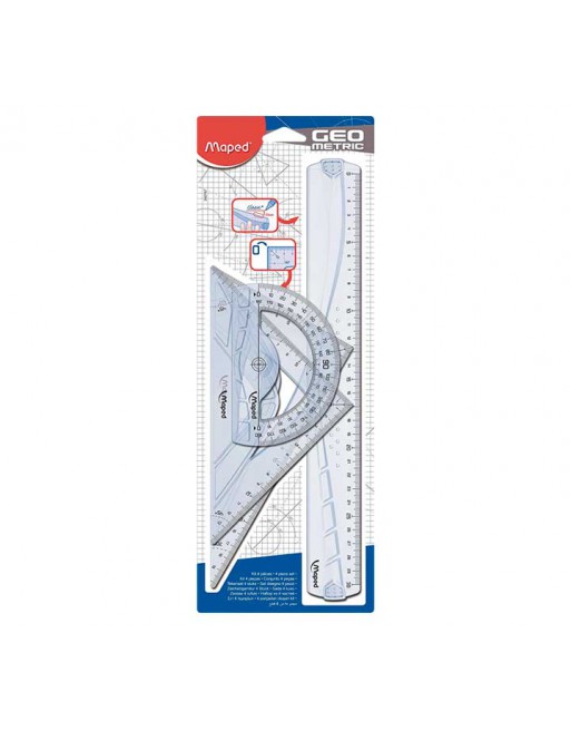 MAPED MAXI KIT GEOMETRÍA 4 PIEZAS 242767