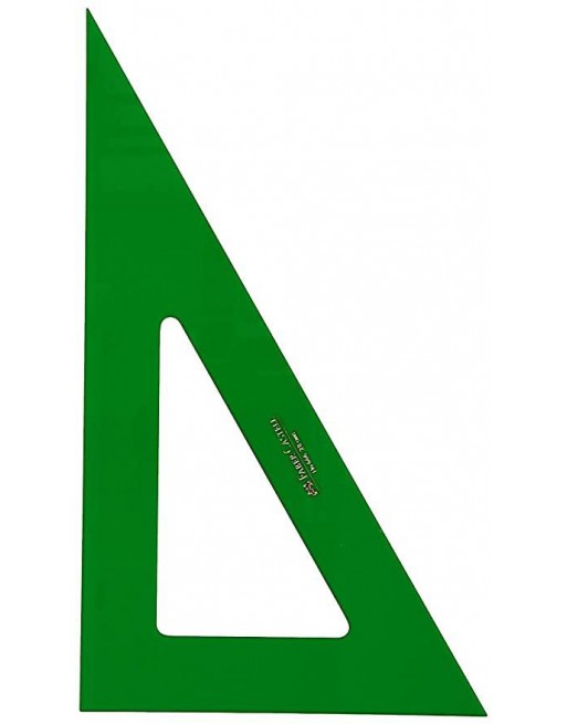 FABER CASTELL CARTABÓN SIN GRADUAR 12CM VERDE 666-12