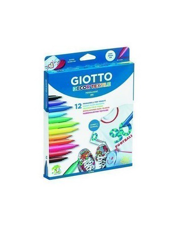 GIOTTO ESTUCHE 12 ROTULADORES DECO TEXTIL - F494900