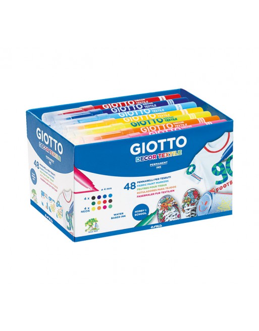 GIOTTO SCHOOLPACK 48 ROTULADOR DECOR TEXTILE - 494700