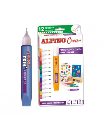 ALPINO ESTUCHE 12 PINTURAS EFECTO 3D CREA+ PAINT - DH000005
