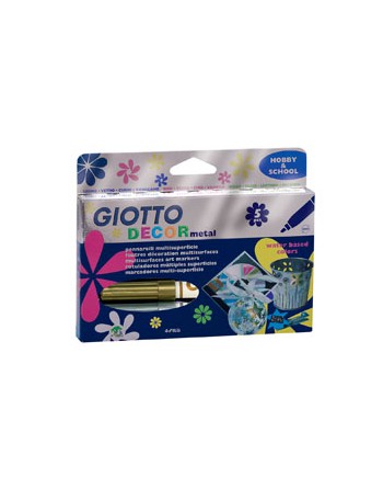 GIOTTO ESTUCHE 5 ROTULADORES DECOR METAL SURTIDO - F452900