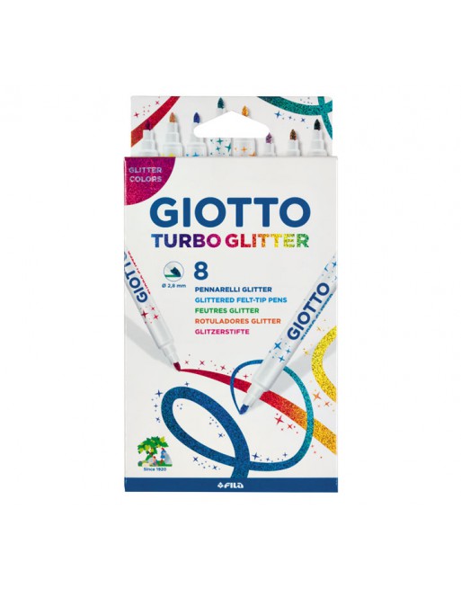 GIOTTO 8 ROTULADORES TURBO GLITTER - F425800