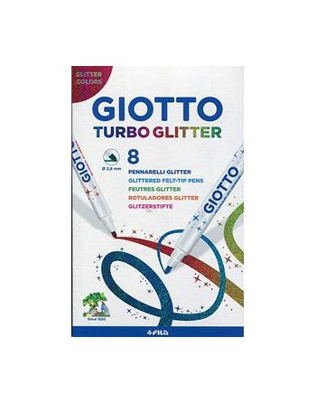 GIOTTO 8 ROTULADORES TURBO GLITTER PASTEL - F426300