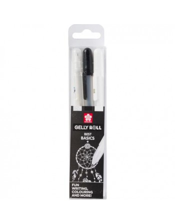 TALENS SAKURA BOLÍGRAFOS GELLY ROLL MIXED ESTUCHE DE 3 TRANSPARENTE/NEGRO/BLANCO POXPGBMIX3B