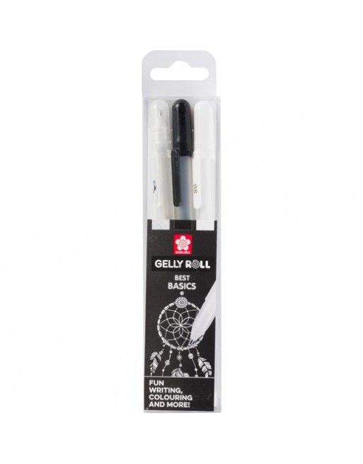 TALENS SAKURA BOLÍGRAFOS GELLY ROLL MIXED ESTUCHE DE 3 TRANSPARENTE/NEGRO/BLANCO POXPGBMIX3B