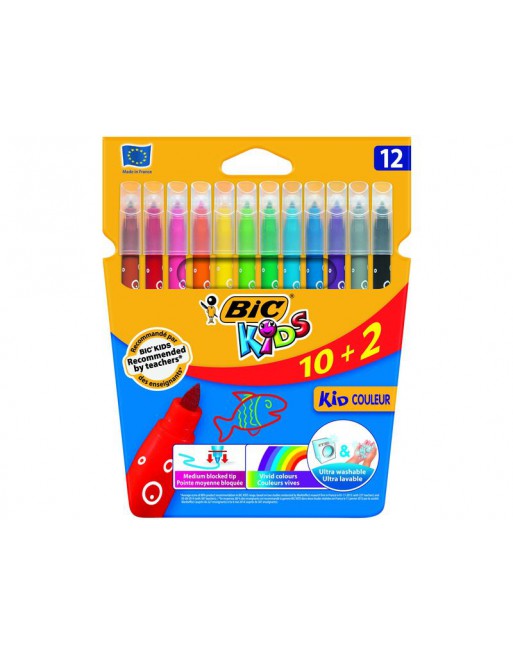 BIC ESTUCHE 10+2 ROTULADORES COULEUR KID SURTIDO - 9246623