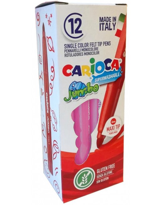 CARIOCA ROTULADOR JUMBO PUNTA MAXI ROSA CAJA 12 UD 4013012