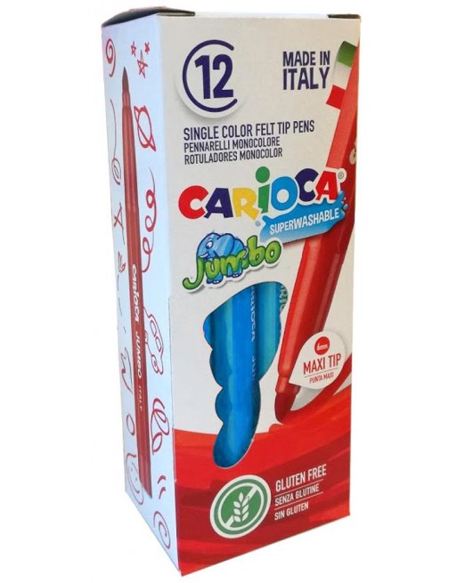 CARIOCA ROTULADOR JUMBO PUNTA MAXI AZUL CLARO CAJA 12UD 4013010