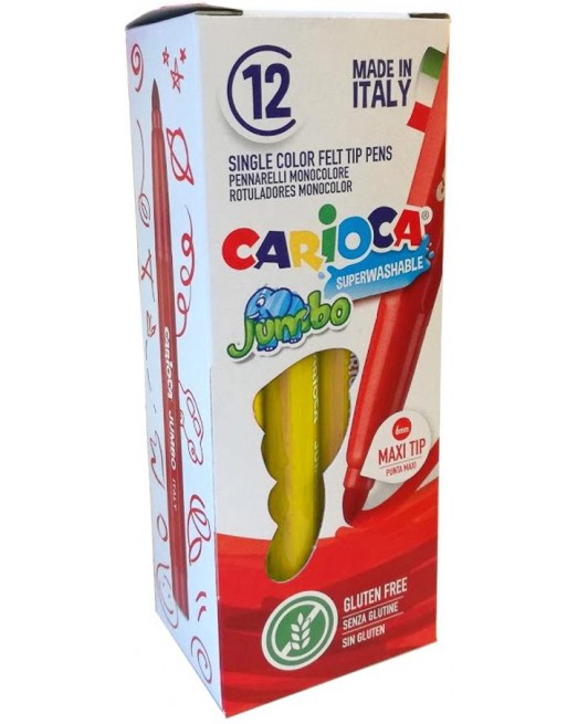 CARIOCA ROTULADOR JUMBO PUNTA MAXI AMARILLO CAJA 12 UD 4013005