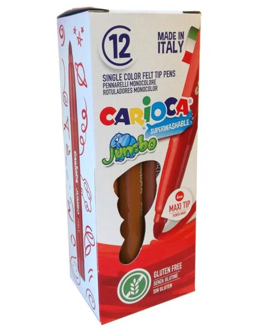 CARIOCA ROTULADOR JUMBO PUNTA MAXI MARRÓN CAJA 12 UD 4013006