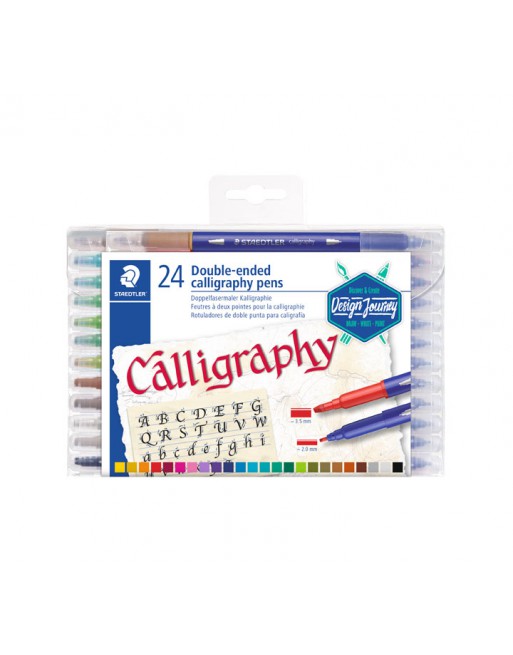 STAEDTLER ESTUCHE 24 ROTULADORES CALLIGRAPH DUO SURTIDO - 3005 TB24