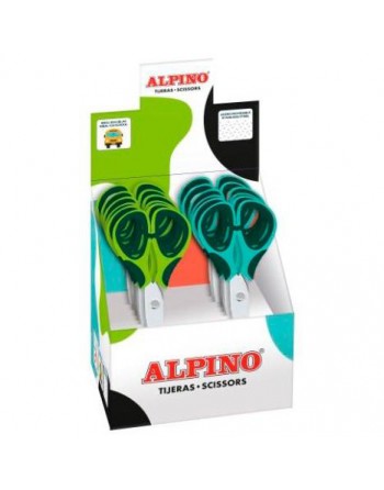 ALPINO TIJERAS ESCOLARES COLORFULL 13CM EXPOSITOR 12 UNIDADES COLORES SURTIDOS PT0061