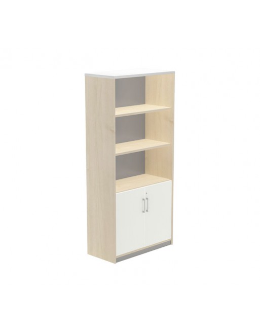 ROCADA ARMARIO PUERTA INFERIOR + LIBRERÍA STORE HAYA-BLANCO 195x90 - 1103AA04