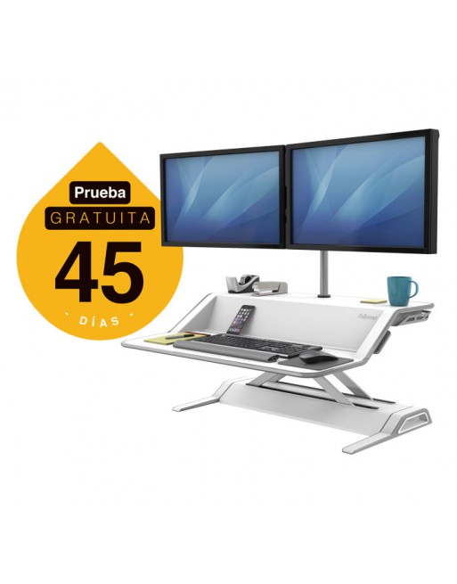 FELLOWES ESTACION TRABAJO SIT-STAND LOTUS BLANCO AJUSTABLE  EN ALTURA - 0009901