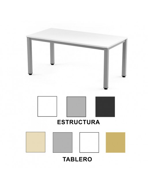 ROCADA MESA EXECUTIVE 120X80 ESTRUCTURA GRIS/SOBRE BLANCO 2006AD04