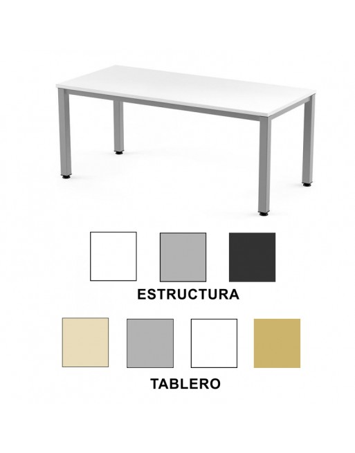 ROCADA MESA EXECUTIVE 200X80 ESTRUCTURA GRIS/SOBRE BLANCO 2004AD04