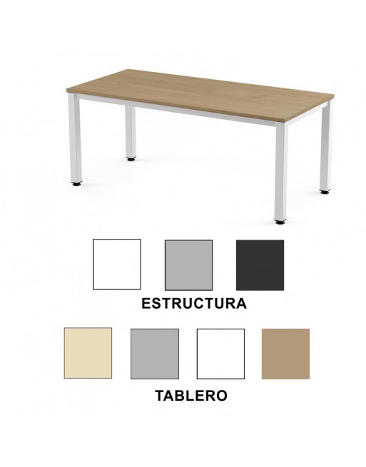 ROCADA MESA EXECUTIVE 200X80 ESTRUCTURA BLANCO/SOBRE ROBLE 2004AM08