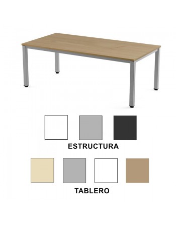 ROCADA MESA EXECUTIVE 200X100 ESTRUCTURA GRIS/SOBRE ROBLE 2005AD08